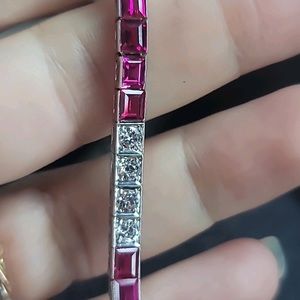Platinum ruby and diamond bracelet just sharing. Love it so beautiful